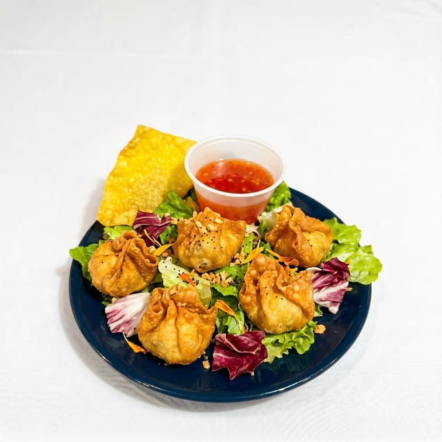 Fried Quail Egg Wontons.