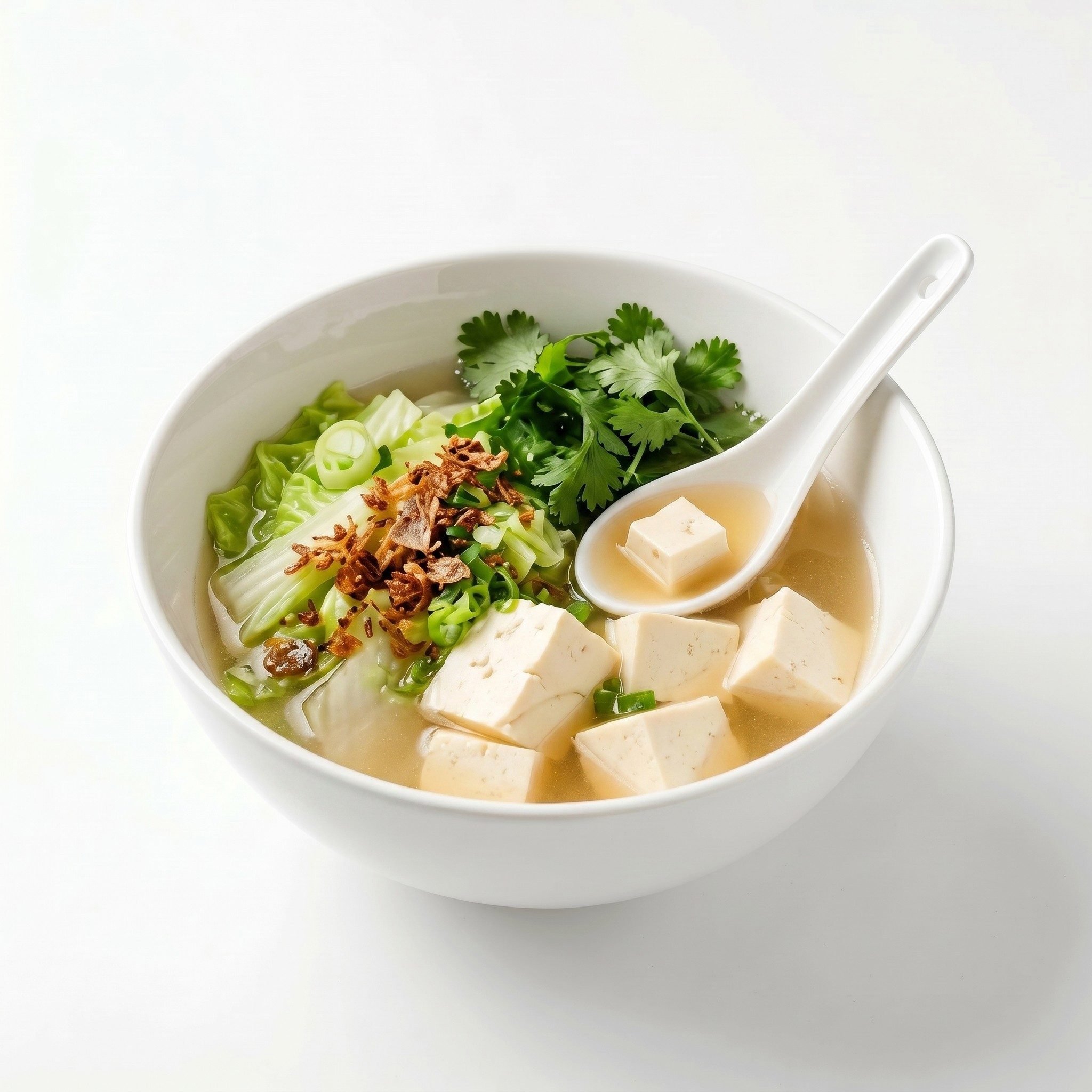 Glass Noodles Tofu Soup.