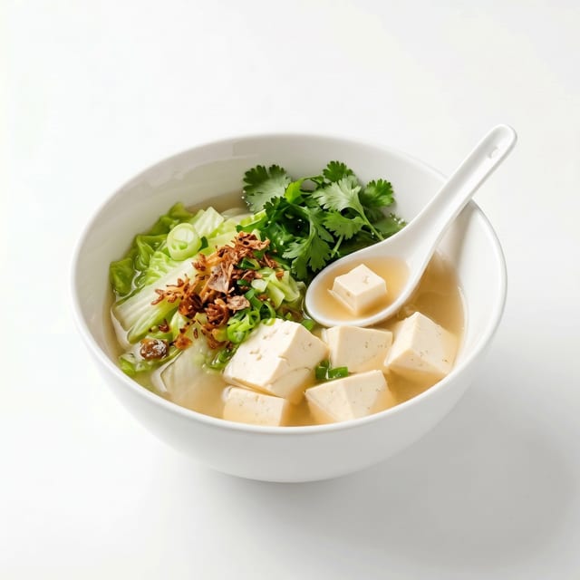 Glass Noodles Tofu Soup.